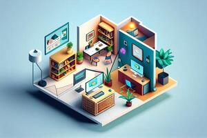 Isometric 3d illustrations set, startup SEO and data analysis, digital marketing with characters working, photo