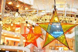 transparent star and lightbulb decoration photo