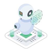 Trendy Learning Robot vector