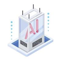 Trendy AI Concepts vector