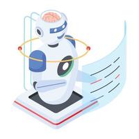 Trendy Robot Programming vector