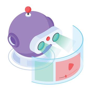 Trendy VR Interface vector