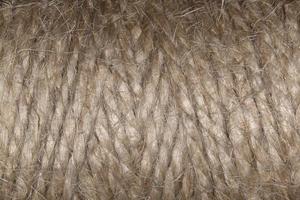 skein of brown jute threads photo