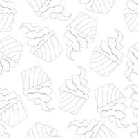 Seamless pattern with swirl ice cream in a cup vector