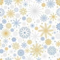 Christmas seamless pattern with snowflakes on white background vector