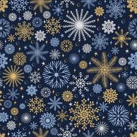 Christmas seamless pattern with snowflakes vector