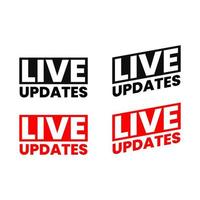 Live updates new information icon label sign design vector