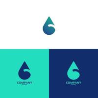 un letra logo con un hermosa mezcla de ligero azul y oscuro azul colores, cuales es sencillo y elegante. adecuado para fortalecimiento tu negocio identidad. vector