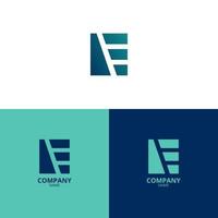 Simple and elegant Letter AE logo, with beautiful gradient colors. suitable for strengthening your business identity. vector