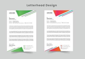 Professional Business Letterhead Design Template With Two Color Scheme A4 Size. Print Modern and Professional business style letterhead design template in A4 size. vector