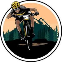 bike racing illustration design vector