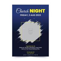 Christian flyer invitation. Religious flyer for the Church prayer event EPS 10 vector