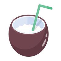 Trendy Coconut Water vector