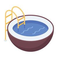 Trendy Coconut Pool vector