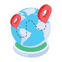 Trendy Geolocation Concepts vector