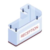 Trendy Reception Table vector