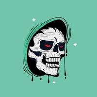 Trendy Scary Skull vector