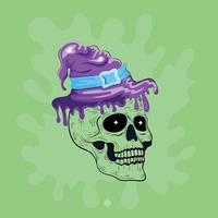 Trendy Witch Skull vector