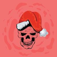 Trendy Christmas Skull vector