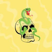 Trendy Snake Skull vector