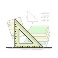 Ruler Measure. Triangle Formula. Vector Design Flat Icon