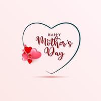 Happy mothers day celebration card background vector