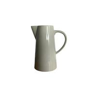 Light grey ceramic jug for milk, water, flower vase, cutout isolated object, clipping path photo