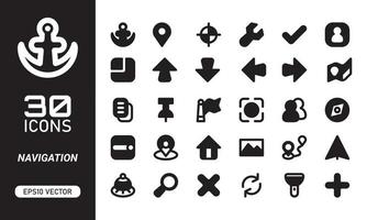 Navigation Icons and Symbols vector