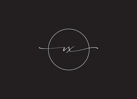 v X letra logo resumen logo diseño vector