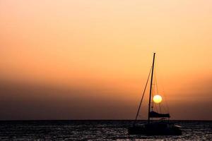 Sunset over the sea photo