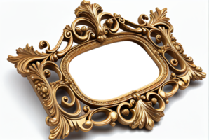 Ornate Empty Picture Frame - Transparent PNG .