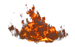 furioso fuego llamas - transparente png - generativo ai.