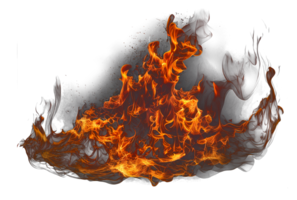 furioso fuego llamas - transparente png - generativo ai.