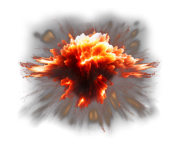 enfurecido fogo chamas explosão - transparente png - generativo ai.