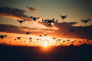 Drone Quadcapter UAV Swarm - . photo