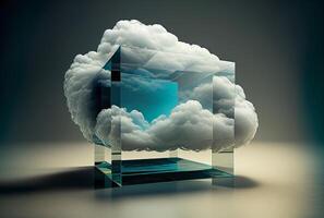 nube informática tecnología concepto - generativo ai. foto