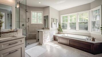 Luxurious Custom Bathroom Upgrade Interior - . photo