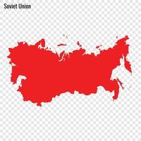 High quality map of Soviet Union vector