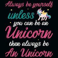 Unicorns tshirt design vector