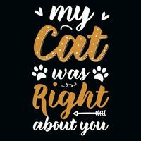 Cats typographic tshirt design vector design