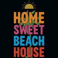 verano surf playa modo en tipográfico camiseta diseño vector