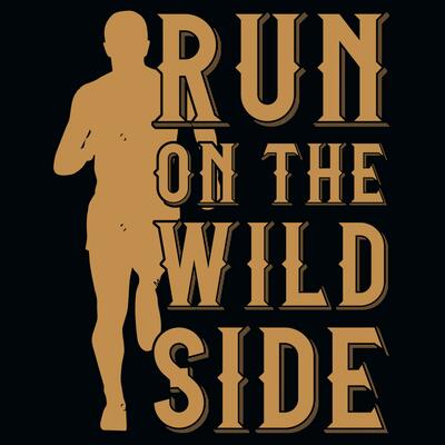 Running typographic tshirt design