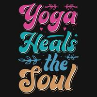 Yoga typography tshirt design vector