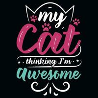 Cats typographic tshirt design vector design