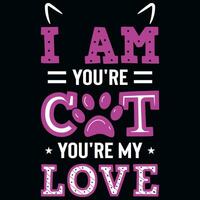 Cats typographic tshirt design vector design