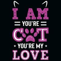 Cats typographic tshirt design vector design