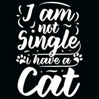 Cats typographic tshirt design vector design