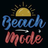 Summer surfing beach mode on typographic tshirt design vector