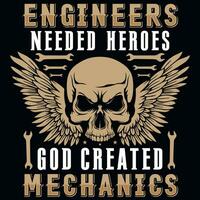 Mechanical mechanic typography graphic vintages tshirt design vector