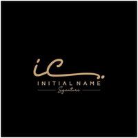 Letter IC Signature Logo Template Vector